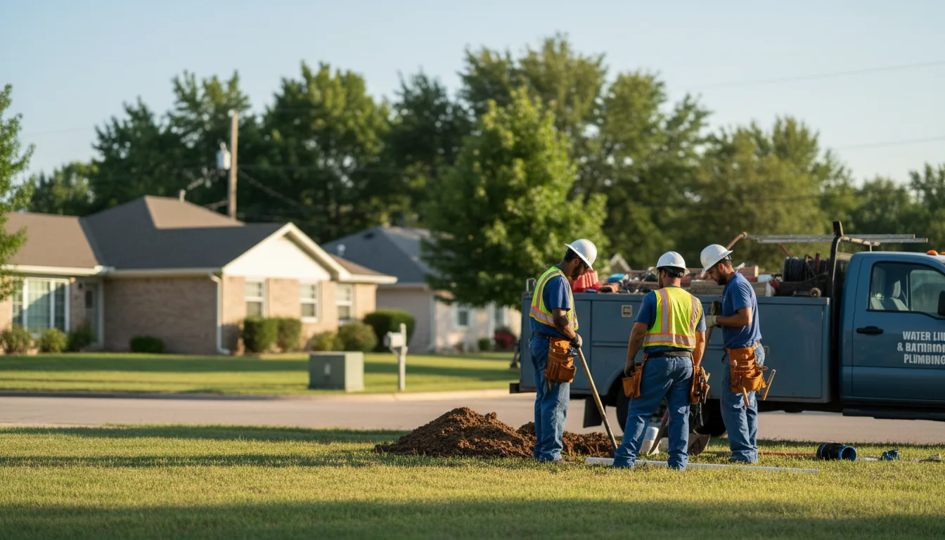 Residential water line and bathroom plumbing service in Prescott, WA